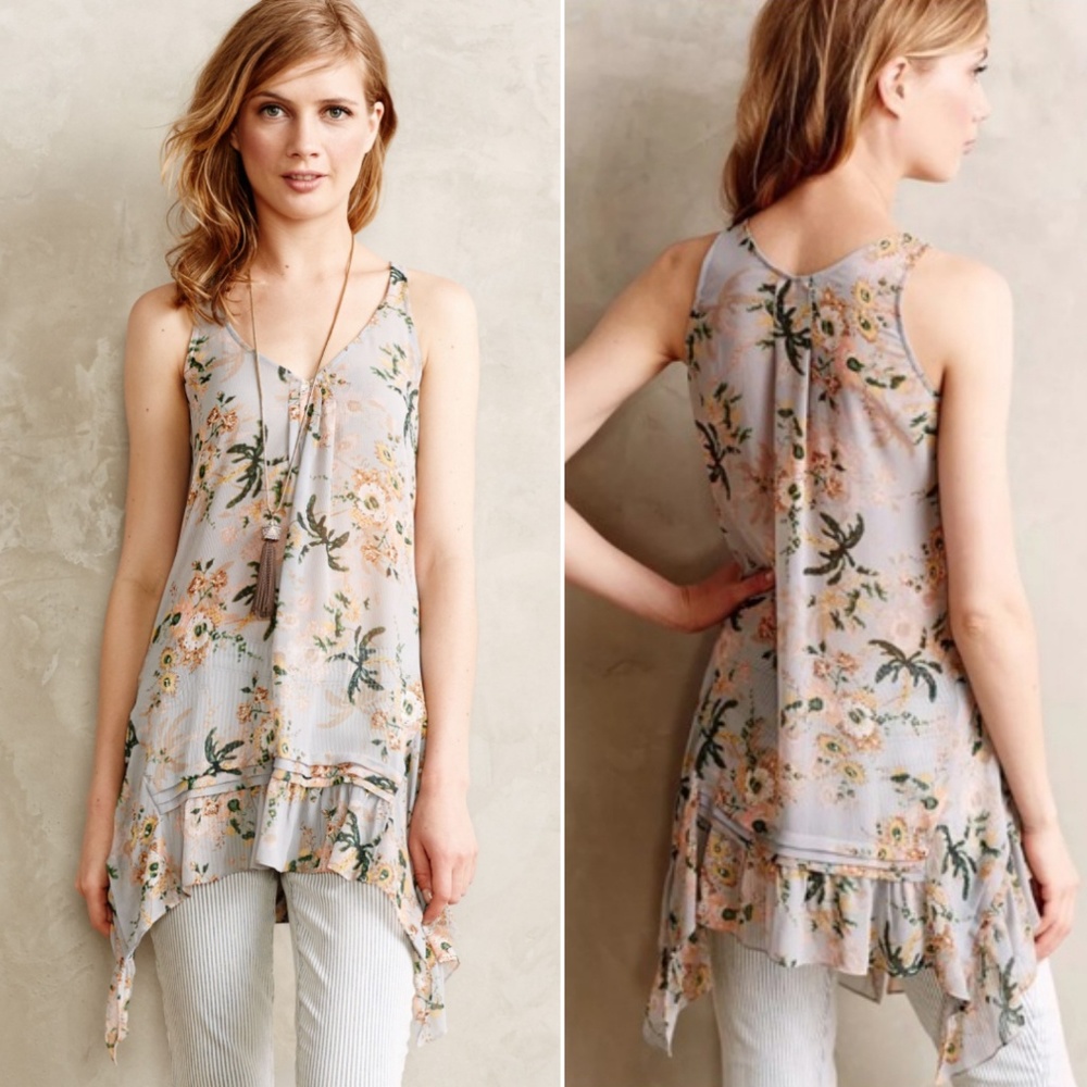 Anthropologie Magda Ruffle Tunic